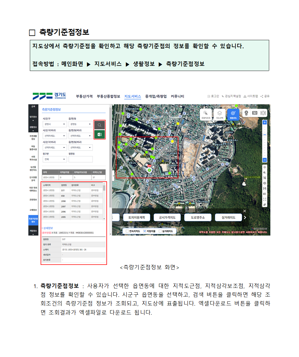 측량기준점정보