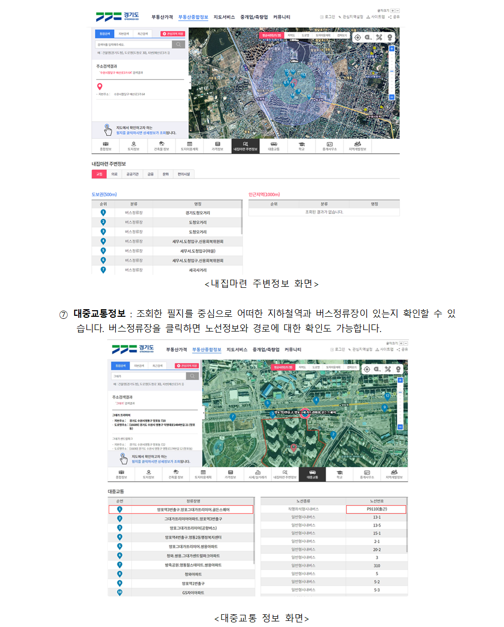 대중교통정보
